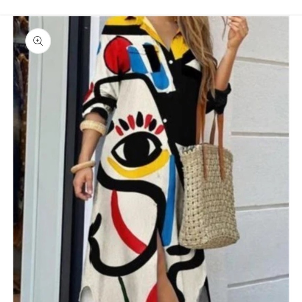 Picasso abstract Jacket/duster full length